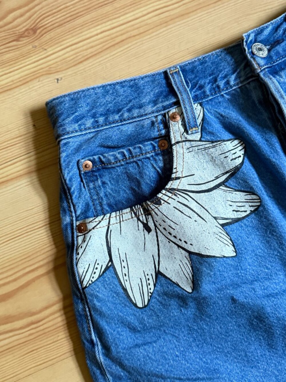 Farm Rio Lev Denim Mini  Skirt Size 31 - Picture 15 of 16